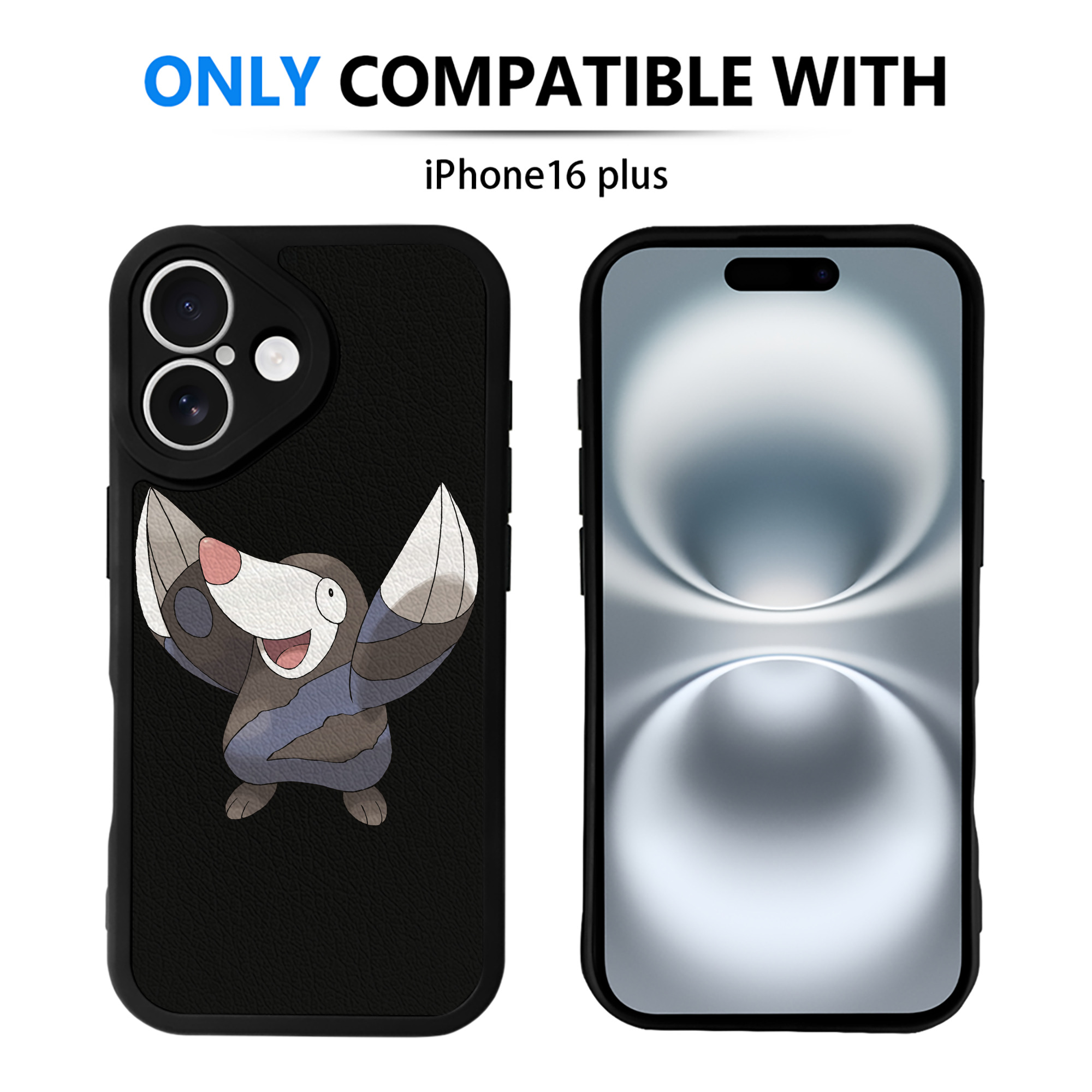 （画像用） ポケットモンスター Pokémon 【iPhone 16シリーズ対応】シリコンスマホケース（レザー調） 材質：シリコン
